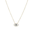 Collier court avec des yeux bleus