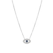 Collier court avec des yeux bleus