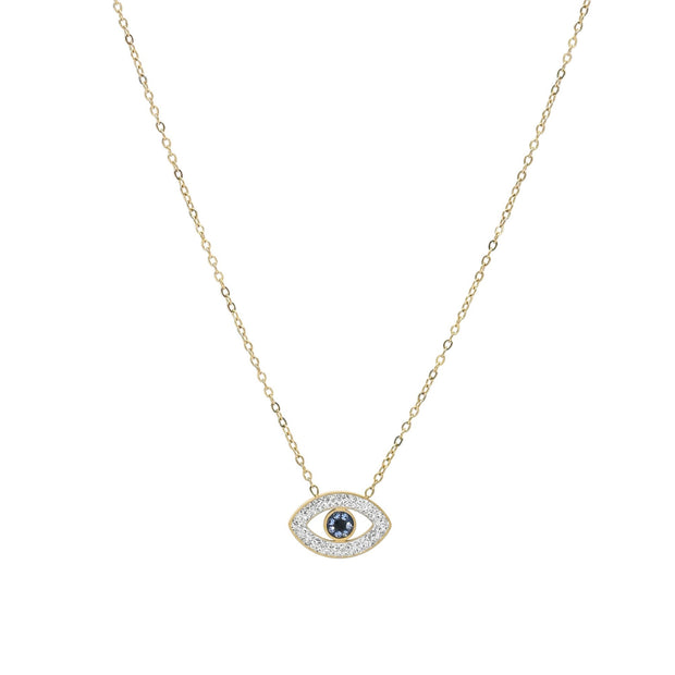 Collier court avec des yeux bleus