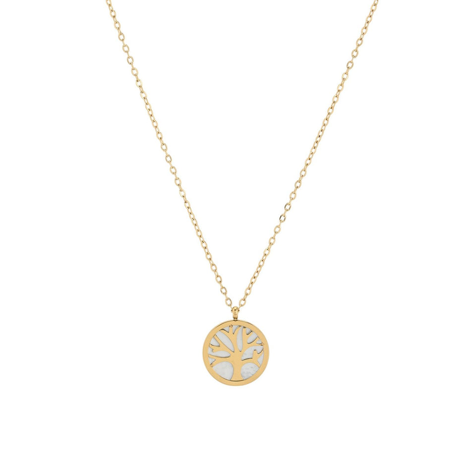 Collier en acier arbre de la vie