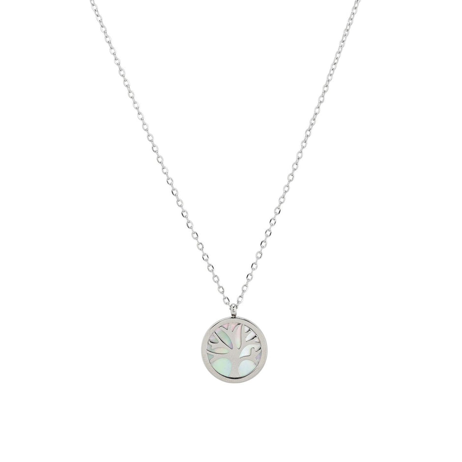 Collier en acier arbre de la vie