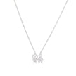 Collier acier et zircones couple