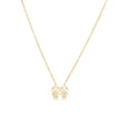 Collier acier et zircones deux filles
