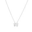 Collier acier et zircones deux filles