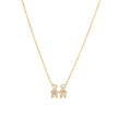 Collier acier et zircones deux garçons
