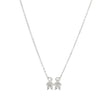Collier acier et zircones deux garçons