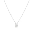 Collier acier et zircones fille