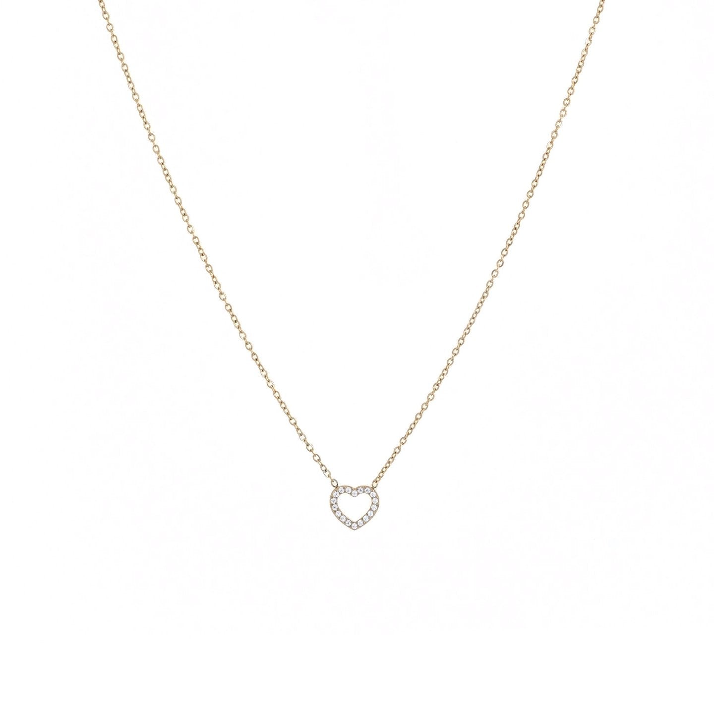 Collier en acier avec zircones