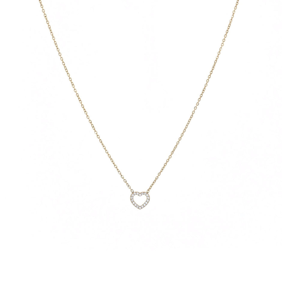 Collier en acier avec zircones