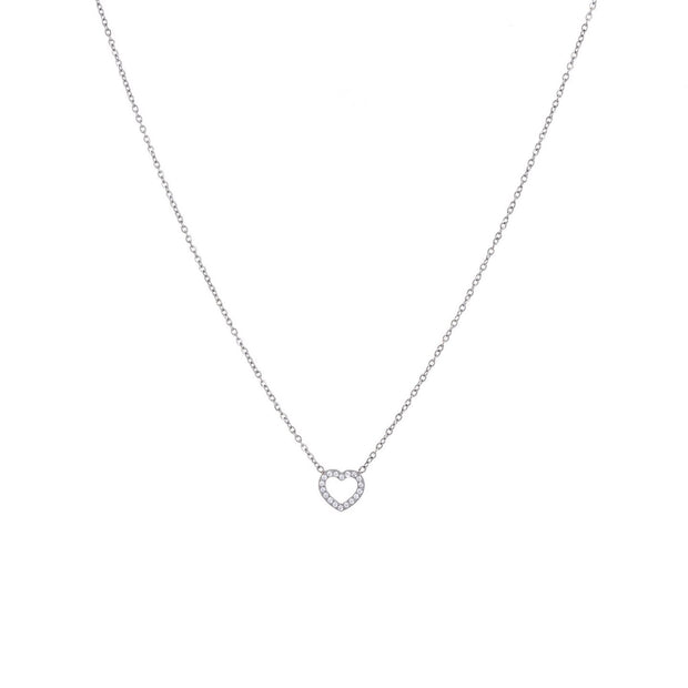 Collier en acier avec zircones