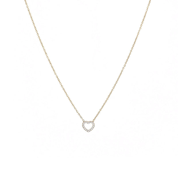 Collier en acier avec zircones