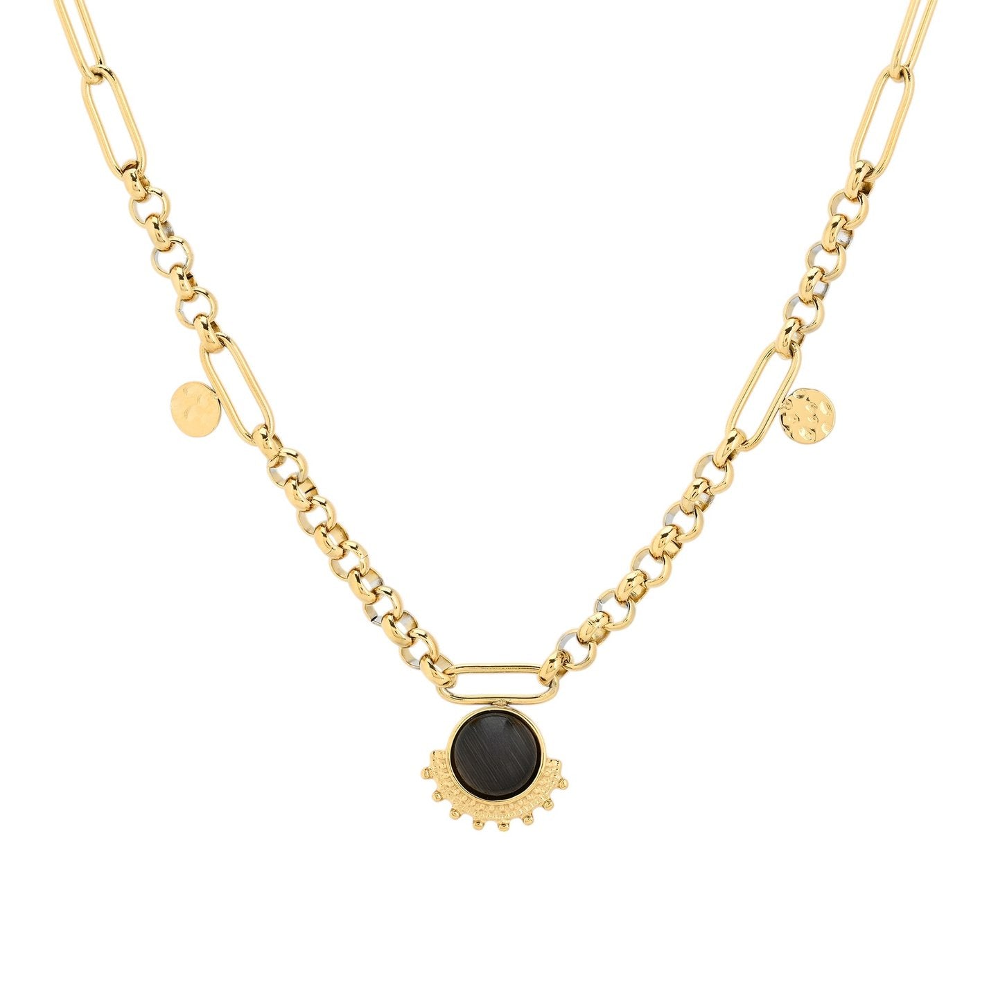 Collier en acier chaîne et cercle