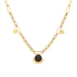 Collier en acier chaîne et cercle