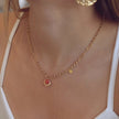 Collier en acier chaîne et cercle