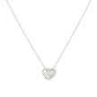 Collier acier coeur avec brillants