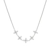 Collier acier avec fleurs