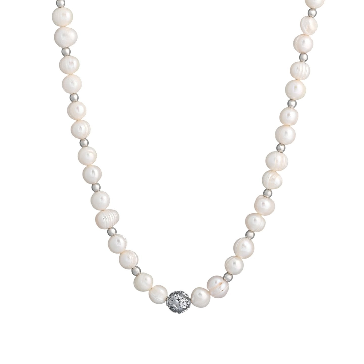 Collier perles en plaqué or bola de viana