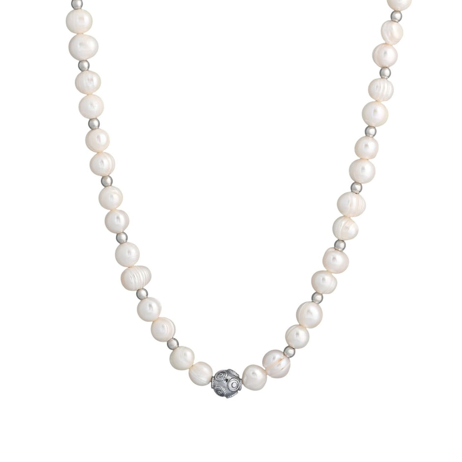 Collier perles en plaqué or bola de viana