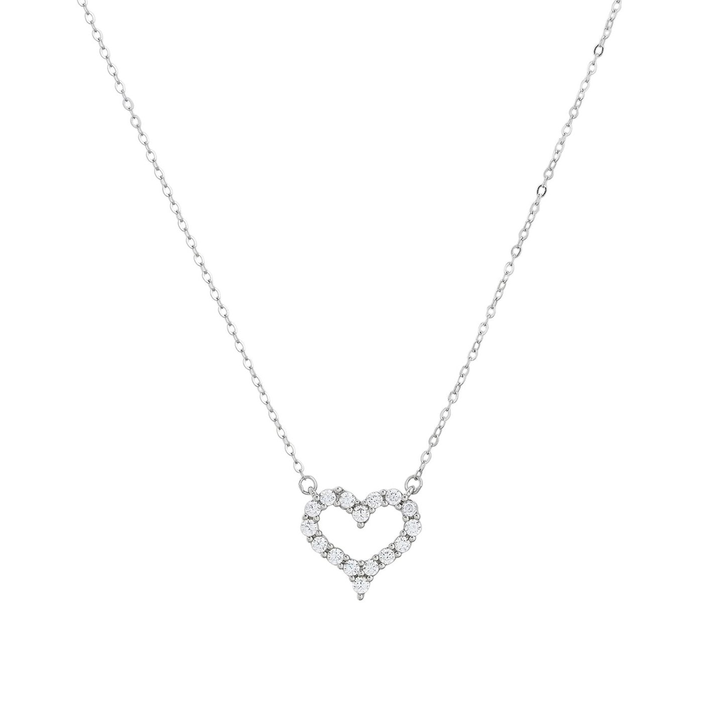 Collier S925 coeur brillants