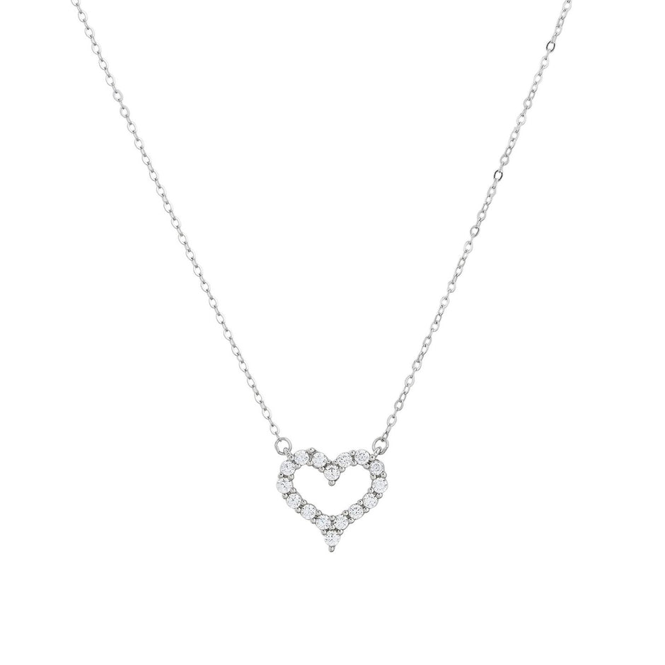 Collier S925 coeur brillants