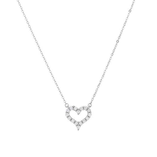 Collier S925 coeur brillants