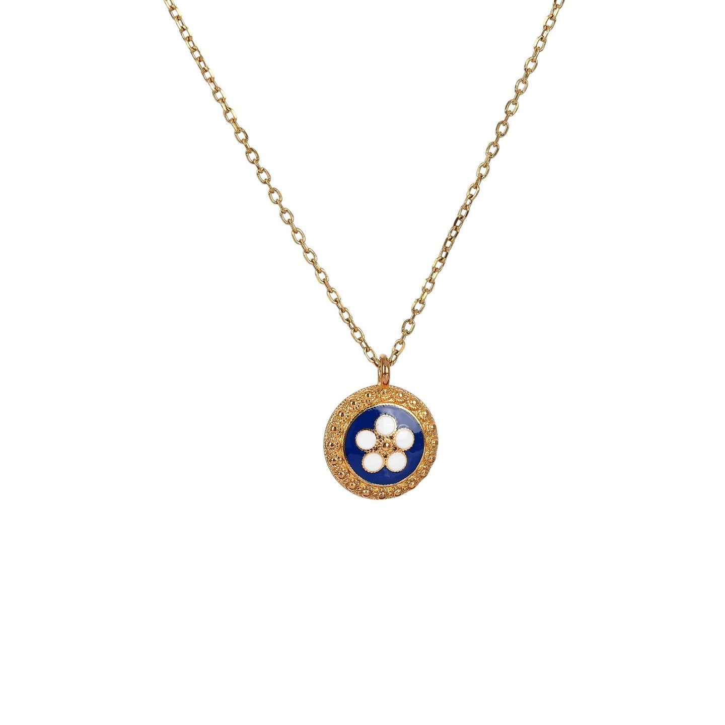 Collier plaqué or fleur traditionnel