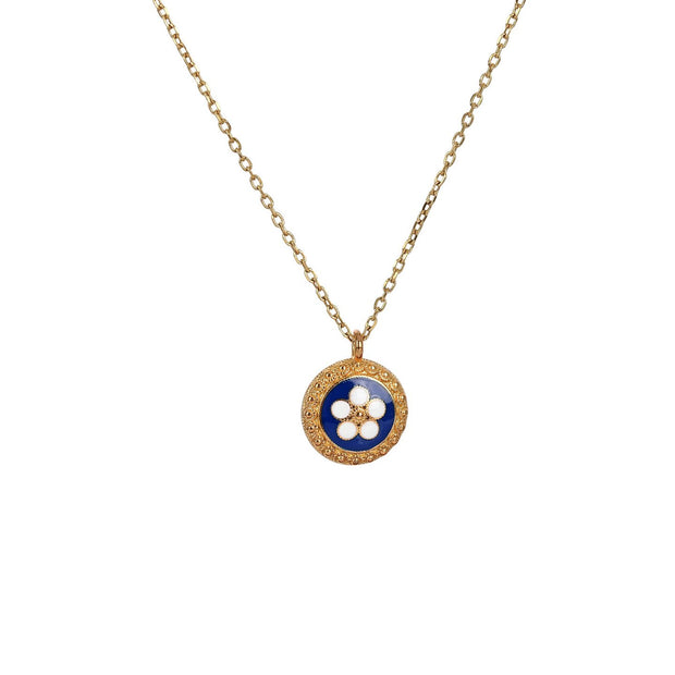 Collier plaqué or fleur traditionnel