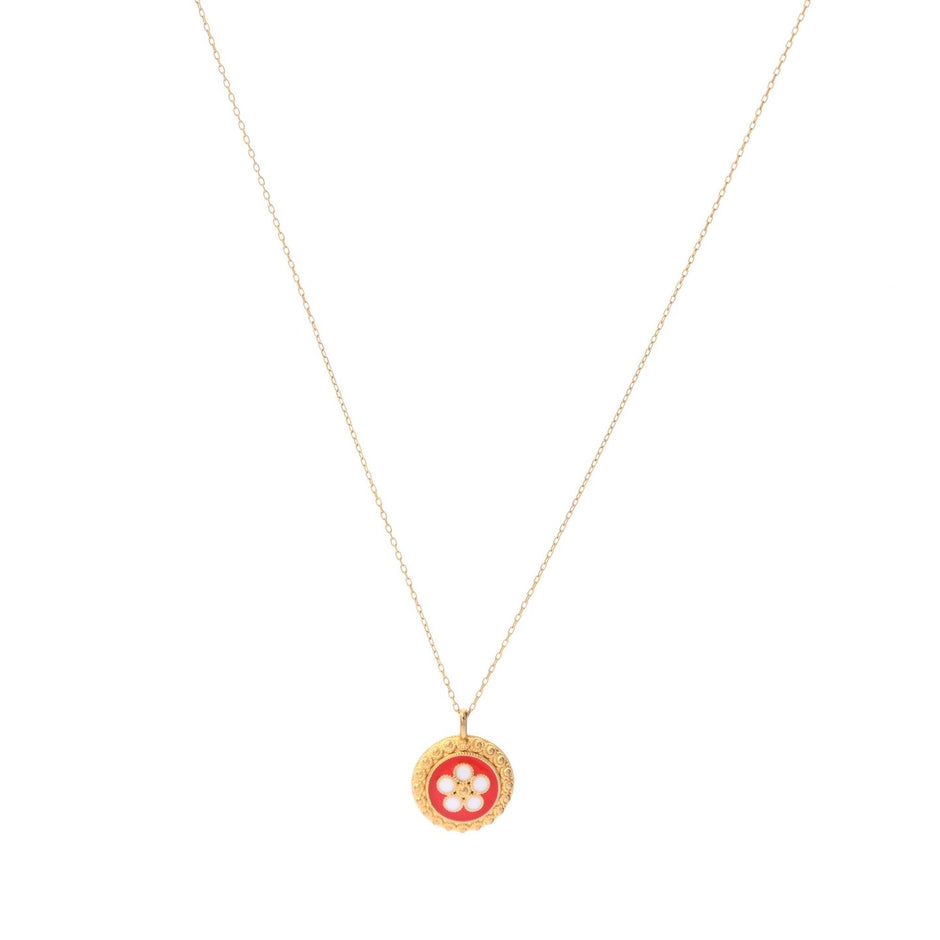 Collier plaqué or fleur traditionnel