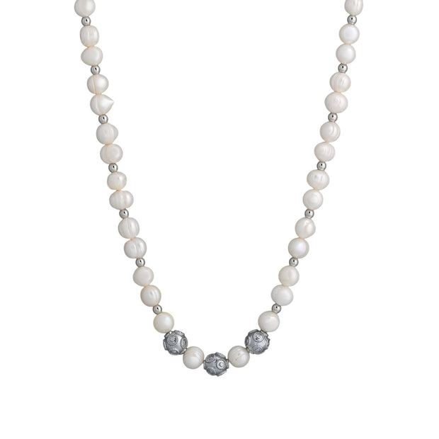 Collier perles en plaqué or bolas de viana