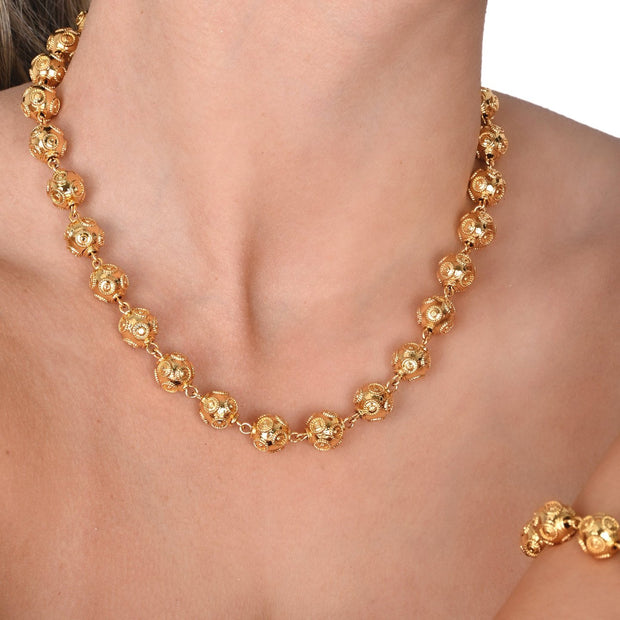 Collier semi précieuse bolas de viana 10mm