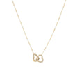 Collier d'acier coeurs entrelacé