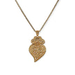 Collier coração de viana grand plaqué or