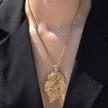 Collier plaqué or coração de viana grand