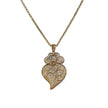 Collier plaqué or coração de viana grand