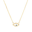 Collier semi précieuses oeil avec zircones