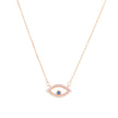 Collier semi précieuses oeil avec zircones
