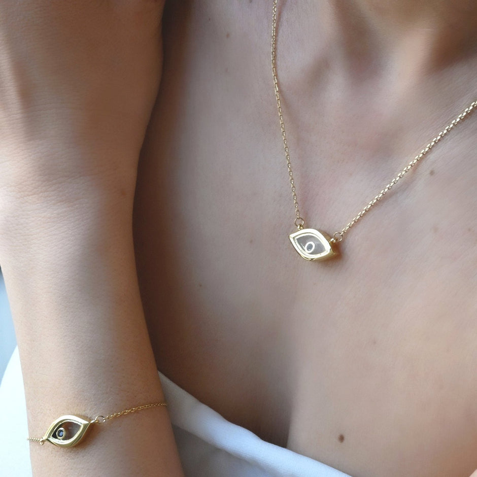 Collier semi précieuses oeil