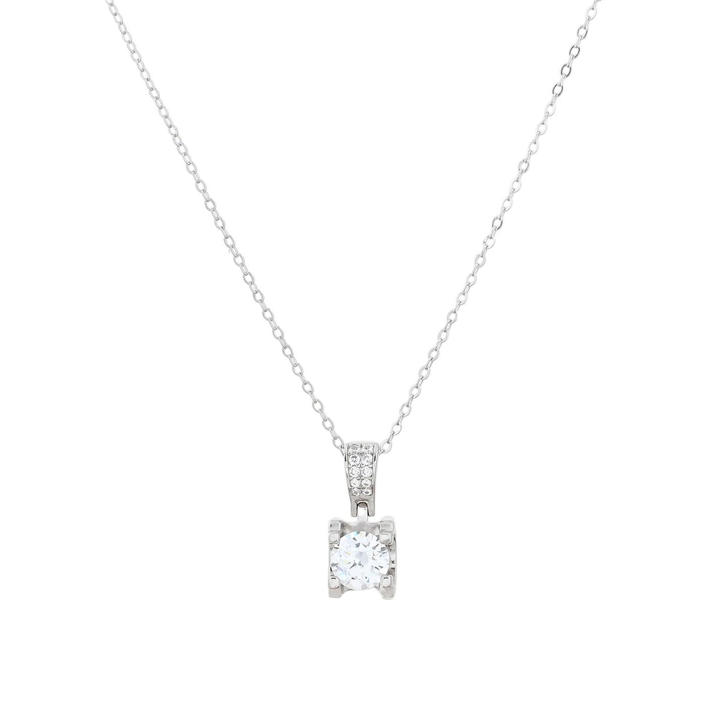 Collier avec zirconia carrée