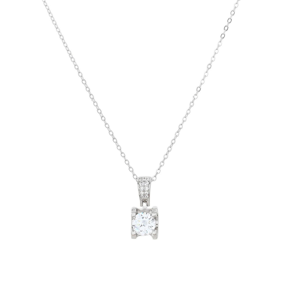 Collier avec zirconia carrée
