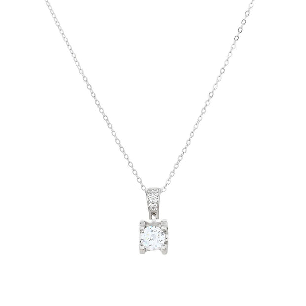 Collier avec zirconia carrée