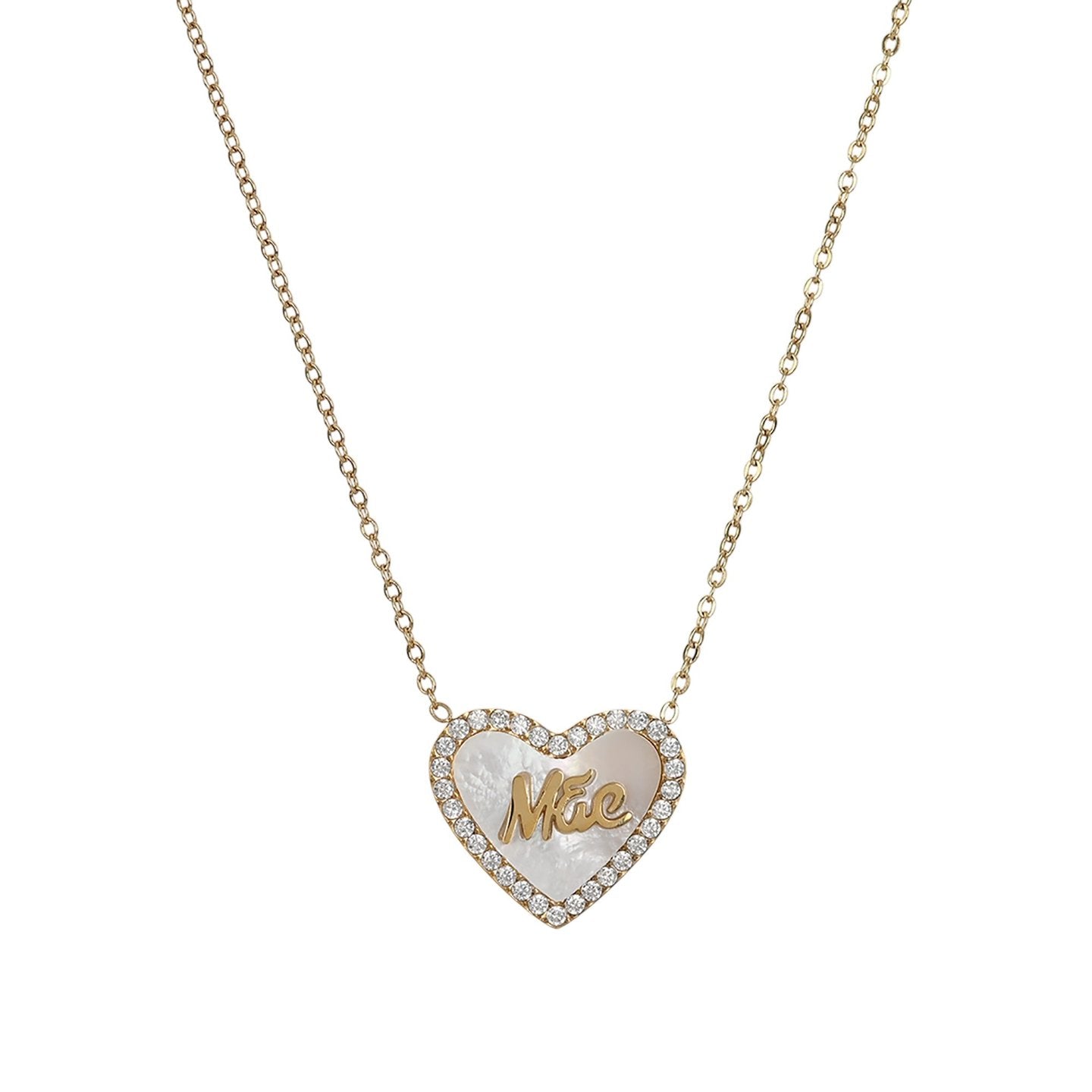 Collier en acier mãe cœur