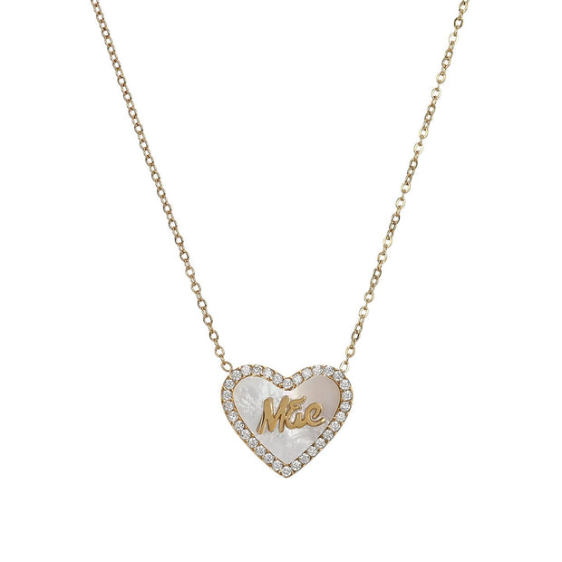 Collier en acier mãe cœur