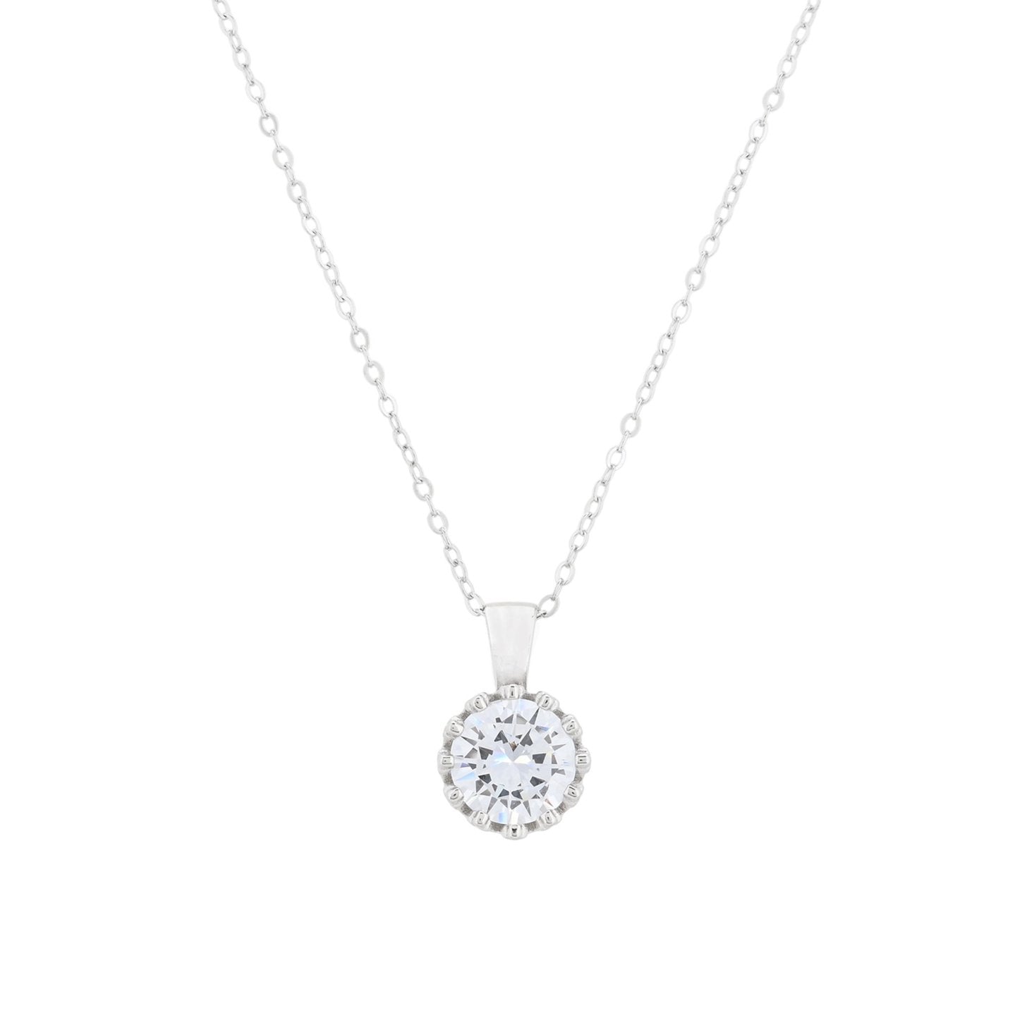 Collier rond avec zirconia