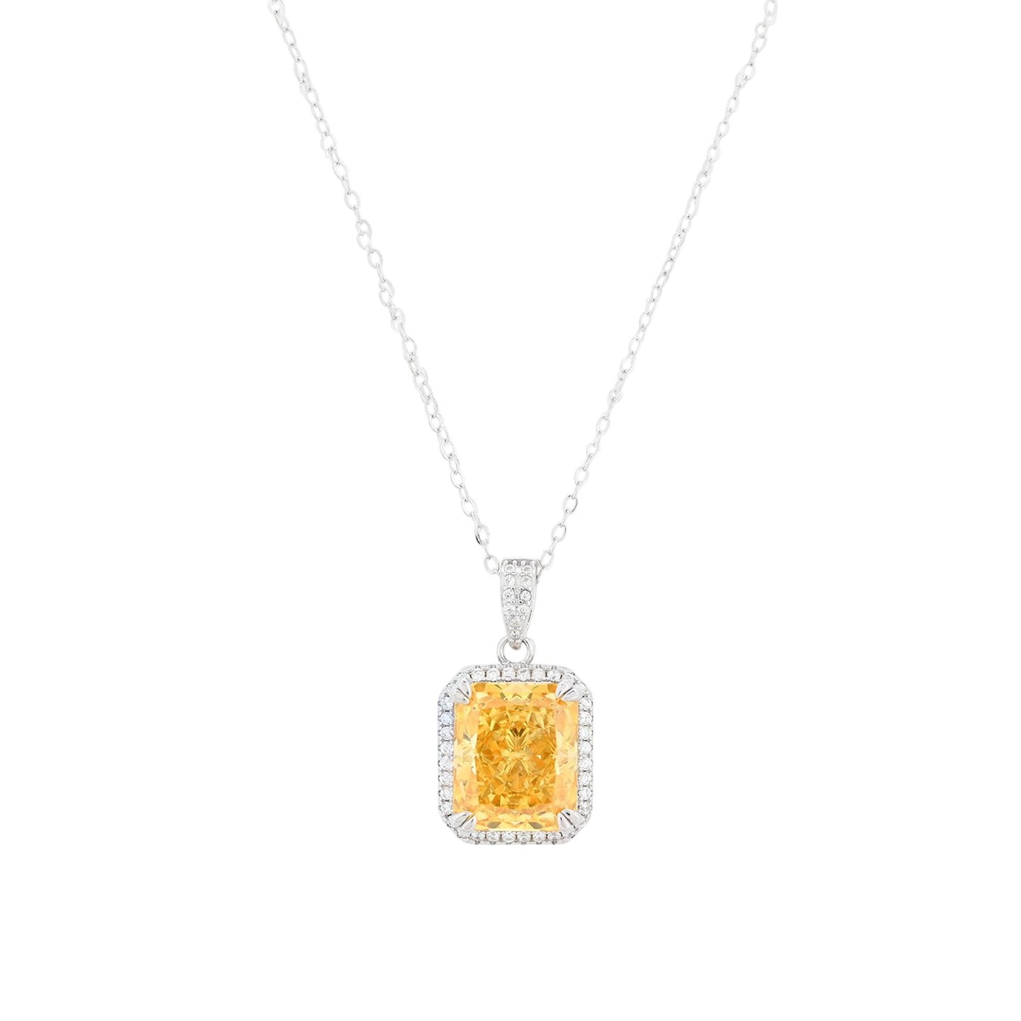 Collier avec pierre rectangulaire
