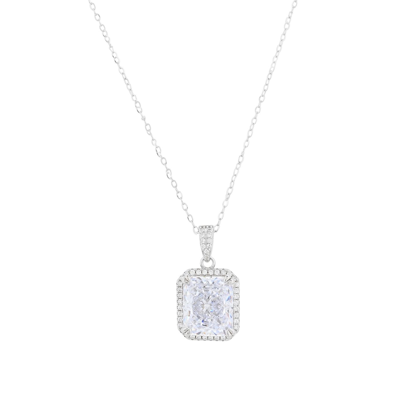 Collier avec pierre rectangulaire