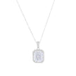 Collier avec pierre rectangulaire