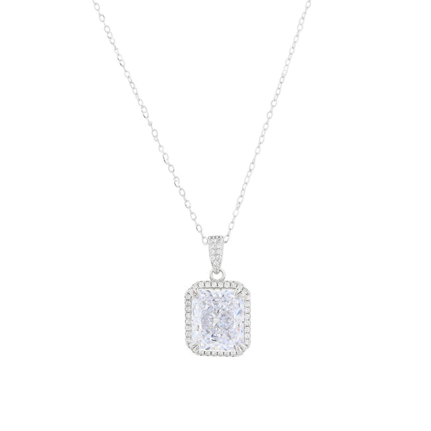 Collier avec pierre rectangulaire