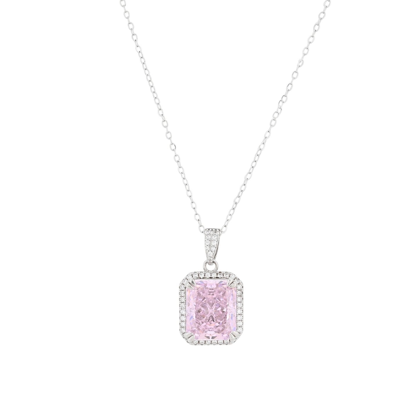 Collier avec pierre rectangulaire
