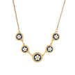 Collier plaqué or 5 fleurs traditionnelles