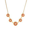 Collier plaqué or 5 fleurs traditionnelles
